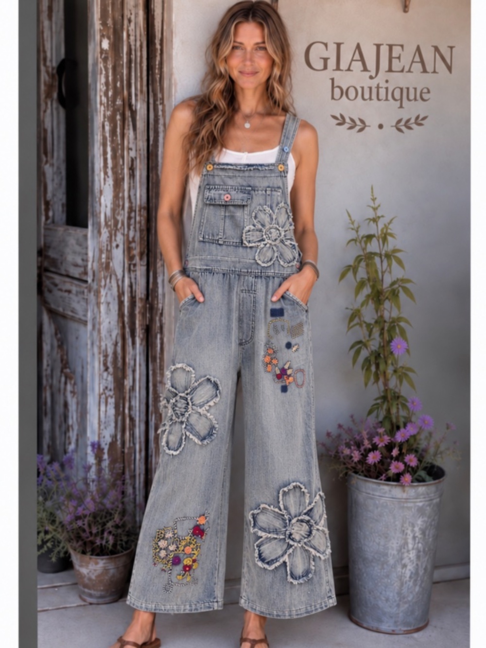 ❤️ BLUE VELVET “ LILLY “ BLUE VELVET PEACE PATCHWORK OVERALL ROMPER 30